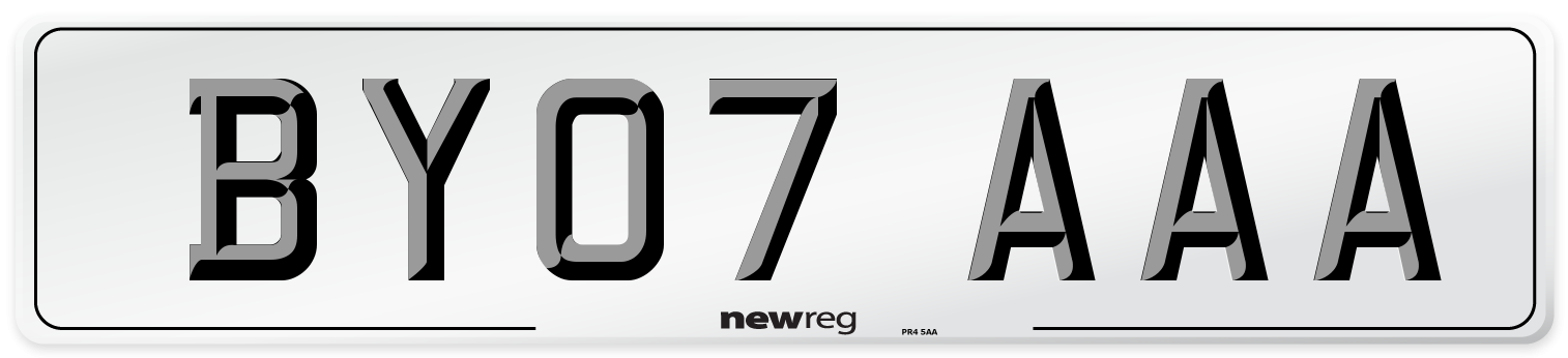 BY07 AAA Number Plate from New Reg